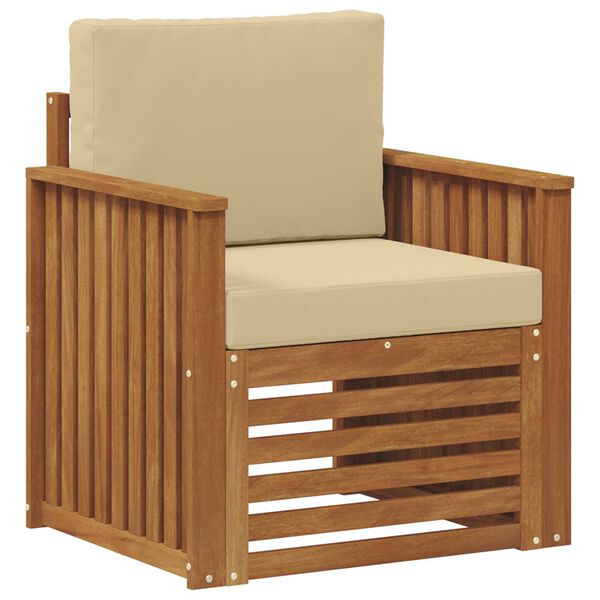 vidaXL &Uacute;ti s&oacute;fasett me&eth; p&uacute;&eth;i N&aacute;tt&uacute;rulegur 71 x 63 x 73 cm