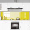vidaXL Eldhús Backsplash 2 pcs Gulur 110 x 60 cm hertuð gler