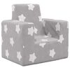 vidaXL barnas&oacute;fi lj&oacute;sgr&aacute;r me&eth; Stars Soft Plush