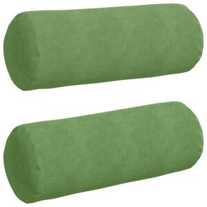 vidaXL Bolster P&uacute;&eth;ar 2 pcs L&eacute;tt gr&aelig;nn &Oslash; 25 x 70 cm Korduroy efni
