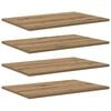 vidaXL B&oacute;kask&aacute;pabretti 4 pcs Br&uacute;nn 60 x 40 x 1,5 cm Samsettur vi&eth;ur