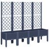 vidaXL Gr&oacute;&eth;urkassi me&eth; Rimlagrind 40x40x142 cm Bl&aacute;gr&aacute;tt PP