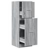 vidaXL Ap&oacute;tekarask&aacute;pur Gr&aacute;tt Sonoma 40x41x118 cm Samsettur vi&eth;ur