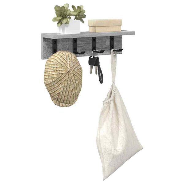 vidaXL Vegghengt fatahengi Vegghengt Gr&aacute;r Sonoma 40 x 10,5 x 10,5 cm