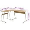 20133 vidaXL Corner Desk L-Shaped Oak
