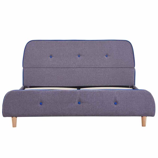 vidaXL R&uacute;mgrind &aacute;n d&yacute;nu Lj&oacute;sgr&aacute;tt efni 135x190 cm