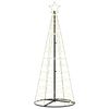vidaXL LED j&oacute;latr&eacute; me&eth; 390 LED me&eth; standi Heitur hv&iacute;tur 250 cm J&aacute;rn