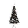 vidaXL Foruppl&yacute;st Gervij&oacute;latr&eacute; me&eth; J&oacute;lak&uacute;lusetti Svart 180 cm PVC