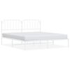 vidaXL R&uacute;mgrind &uacute;r M&aacute;lmi me&eth; H&ouml;fu&eth;gafli Hv&iacute;t 183x213 cm