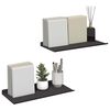 vidaXL Flj&oacute;tandi skrifbor&eth; 2 pcs Svart 40 x 17,5 x 2,5 cm St&aacute;l