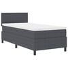 vidaXL LED Box Spring R&uacute;m D&ouml;kk gr&aacute;tt og hv&iacute;tt 90 x 190 cm