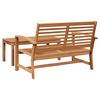 vidaXL Bekkur 2 pcs Br&uacute;nn Solid teak vi&eth;ur