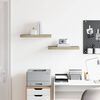 vidaXL Vegghengdar Hillur 2 stk. Eik 50x23x3,8 cm MDF