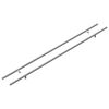 vidaXL Sk&aacute;p handfang 2 pcs Silfur 800 mm Ry&eth;fr&iacute;tt St&aacute;l