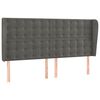 vidaXL H&ouml;f&eth;agafl me&eth; Eyrum 183x23x118/128 cm D&ouml;kkgr&aacute;tt Flauel