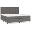 vidaXL H&oacute;lfa&eth; Springr&uacute;m me&eth; D&yacute;nu Gr&aacute;tt 200x200 cm Gervile&eth;ur