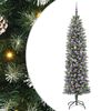 vidaXL Gervi mj&oacute; j&oacute;latr&eacute; me&eth; 300 LED me&eth; standi Gr&aelig;nn og hv&iacute;tur 210 cm