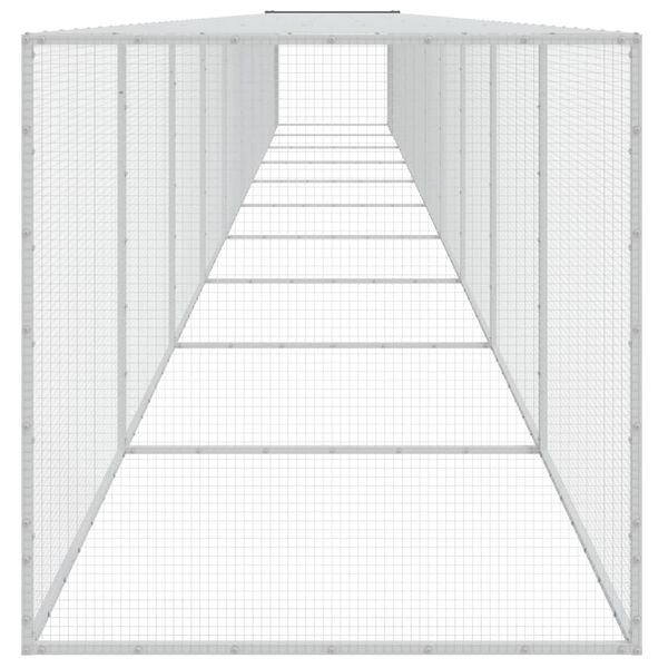 vidaXL H&aelig;nsnakofi me&eth; &thorn;aki Reykgr&aacute;r 1003x98x90 cm Sinkh&uacute;&eth;a&eth; St&aacute;l