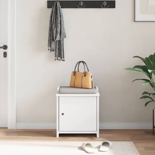 vidaXL Gangbekkur SANDNES Hvítur 45x40x50 cm Solid Wood Furu