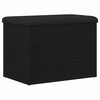 vidaXL Geymslubekkur Sv&ouml;rt eik 62 x 42 x 45 cm Samsettur vi&eth;ur
