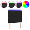 vidaXL LED h&ouml;fu&eth;gafl Svart 100x5x118/128 cm Le&eth;url&iacute;ki