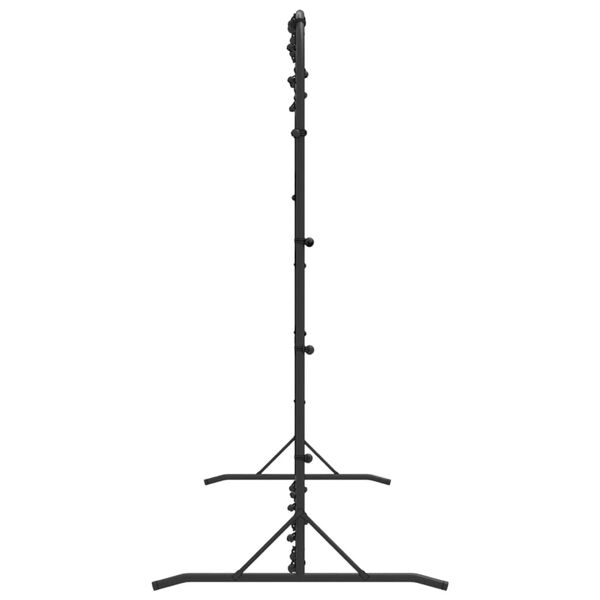 vidaXL Endurkastaranet fyrir F&oacute;tbolta Svart 366x90x183 cm HDPE