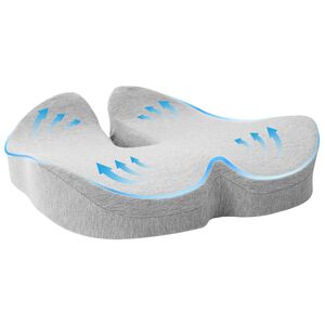 vidaXL Sessur Einfarbigur Lj&oacute;sgr&aacute;r 50 x 43 x 10 cm Minnisskum