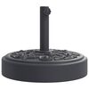 vidaXL Grunnur fyrir S&oacute;lhl&iacute;f me&eth; &Oslash;38/48 mm Stangir 25 kg Hringlaga