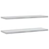 vidaXL Vegghillur 2 stk. 100x30 cm Silfurlita&eth; Ry&eth;fr&iacute;tt St&aacute;l
