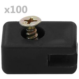 vidaXL Vírahaldari fyrir Girðingar með Skrúfu 100 stk. Reykgrár