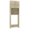 vidaXL &THORN;vottav&eacute;lask&aacute;pur Sonoma Eik 64x25,5x190 cm Samsettur Vi&eth;ur