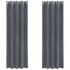 vidaXL Myrkratj&ouml;ld 2 pcs Lj&oacute;sgr&aacute;r 140 x 260 cm Flauel