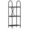 vidaXL Hilla Svartur Eik 40 x 30 x 109 cm Samsettur vi&eth;ur
