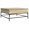 vidaXL S&oacute;fabor&eth; Sonoma Eik 95x95x45 cm Samsettur Vi&eth;ur og M&aacute;lmur