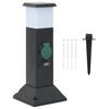 vidaXL &Uacute;tiinnstungus&uacute;la me&eth; Lampa og Fleini 2-&aacute;tta 16x16x39,5 cm