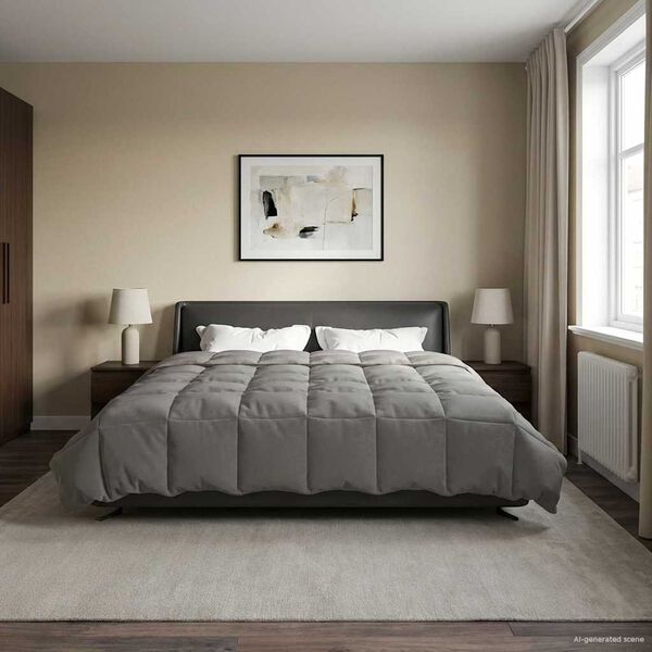 vidaXL Full &aacute;rs d&yacute;na S&iacute;&eth;la&eth; Lj&oacute;sgr&aacute;r 220 x 260 cm M&iacute;kr&oacute;f&iacute;ber