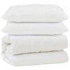 vidaXL S&aelig;ng me&eth; kodda 3 pcs Hv&iacute;tt Microfleece