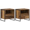 vidaXL N&aacute;ttbor&eth; 2 pcs Gamall vi&eth;ur 50 x 39,5 x 50 cm Samsettur vi&eth;ur