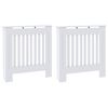 vidaXL Hitarak&aacute;pa 2 pcs Hv&iacute;tt 78 x 19 x 81,5 cm Samsettur vi&eth;ur
