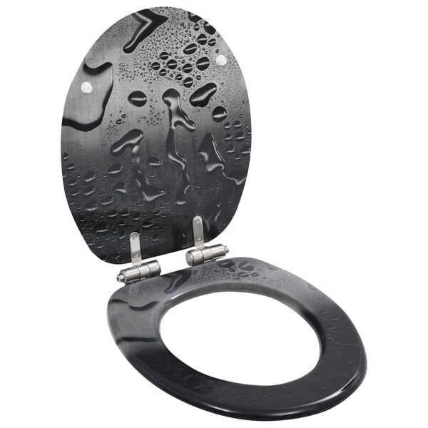 vidaXL WC Salernisseta me&eth; Mj&uacute;klokun MDF Vatnsdropar