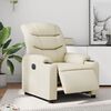 vidaXL Electric Recliner Chair Cream gervi leður