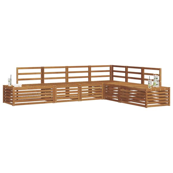 vidaXL &Uacute;ti s&oacute;fasett 6 Stykki N&aacute;tt&uacute;rulegur Hrein akas&iacute;utr&eacute;