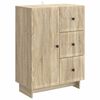 vidaXL Vi&eth;beinteyfla me&eth; sk&uacute;ffu Sonoma eikarlitur 66 x 34,5 x 90 cm