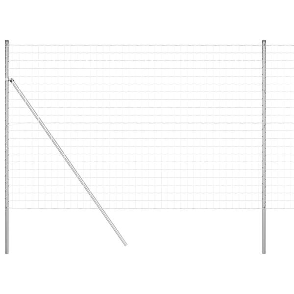 vidaXL Evrópsk girðing Silfur 1.5 x 10 m Heitt dýpi galvaniseruð járn