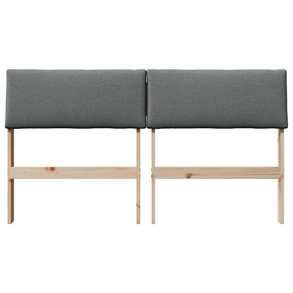 vidaXL B&oacute;lstru&eth; r&uacute;mgafl D&ouml;kk gr&aacute; 160 cm Solid furuhikk