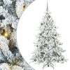 vidaXL Gervi hengdu j&oacute;latr&eacute; me&eth; 300 LED Hv&iacute;tt 180 cm PVC og St&aacute;l