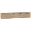 vidaXL Veggsk&aacute;par 2 stk. Sonoma Eik 100x36,5x35 cm Samsettur Vi&eth;ur