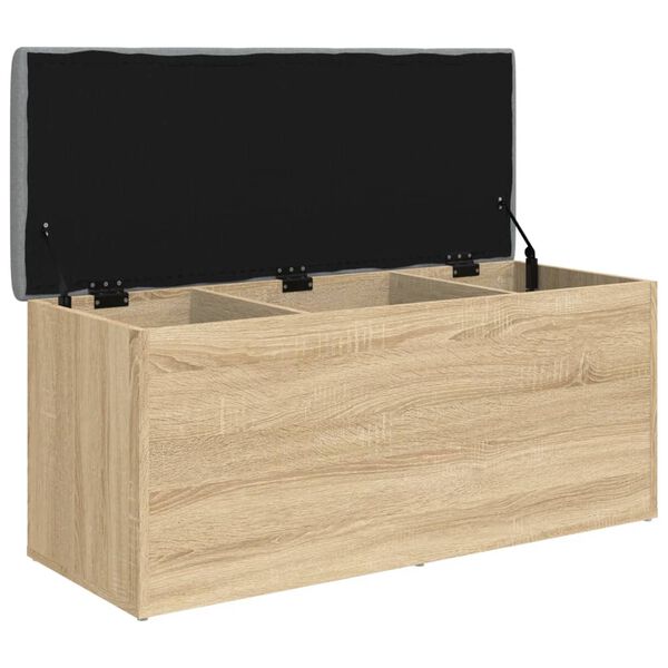 vidaXL geymslubekkur &uacute;r Sonoma eik 102x42x45 cm verkfr&aelig;&eth;ilegt tr&eacute;