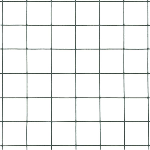 vidaXL Girðingarnet PVC Húðað Stál 25x0,5 m Grænt
