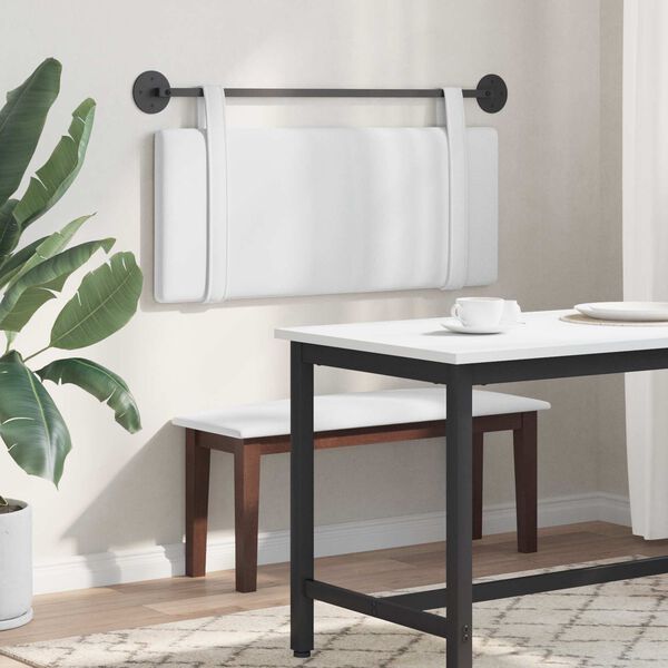 vidaXL Hengisk&aacute;li Vegghengt Einlita Hv&iacute;t 110 x 55 x 5 cm d&uacute;kur